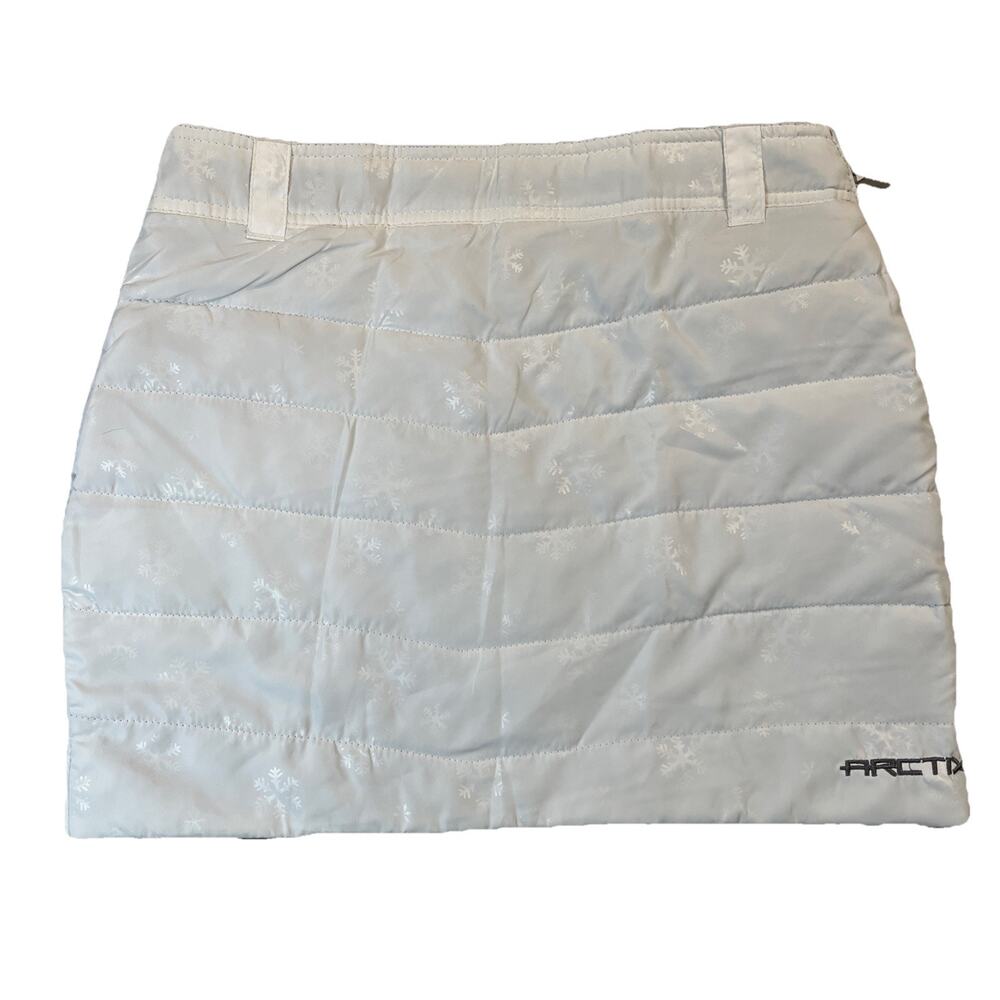 Arctix Puffy Quilted Snow Skirt Girls Size Youth Medium White Full Zip Front